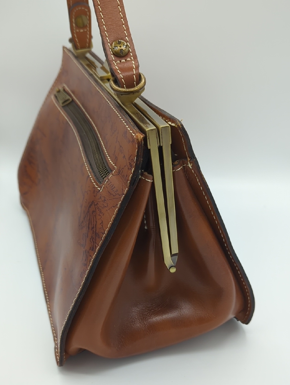 Patricia Nash "Riot Rust" Signature Map Handbag - Picture 3 of 10